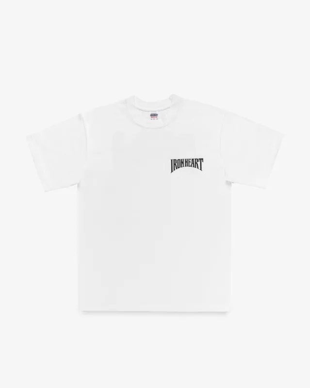 7.5oz Printed Loopwheel Crew Neck T-Shirt - White made by Iron Heart
