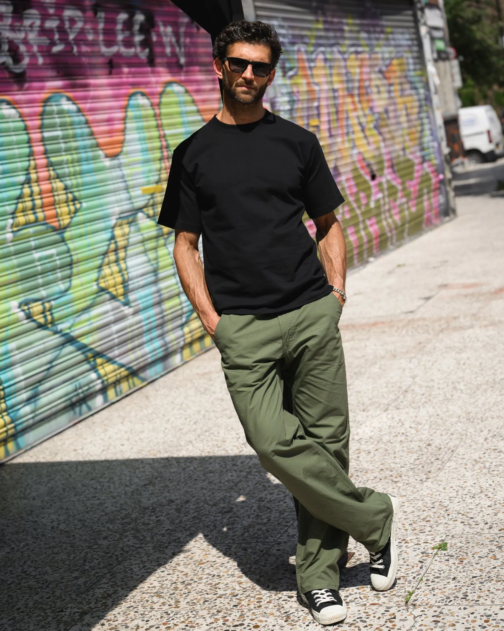 7.5oz Loopwheel Crew Neck T-Shirt - Black sold by Iron Heart product image thumbnail 4