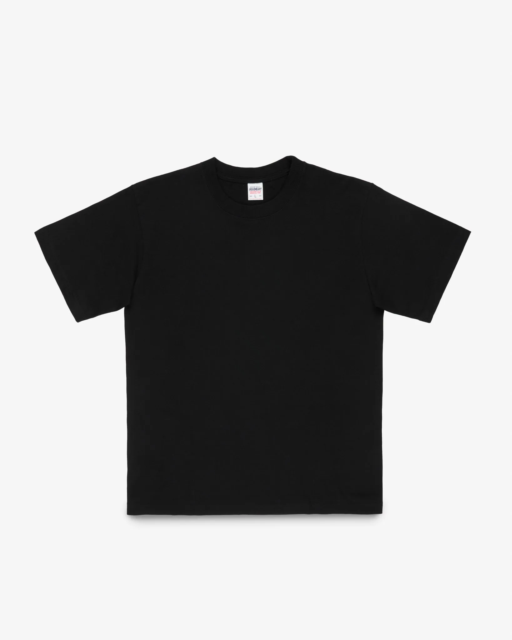 7.5oz Loopwheel Crew Neck T-Shirt - Black sold by Iron Heart