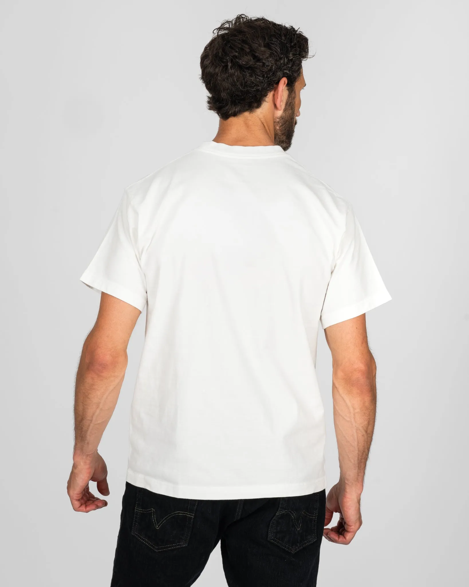 7.5oz Loopwheel Crew Neck T-Shirt - White sold by Iron Heart product image thumbnail 3