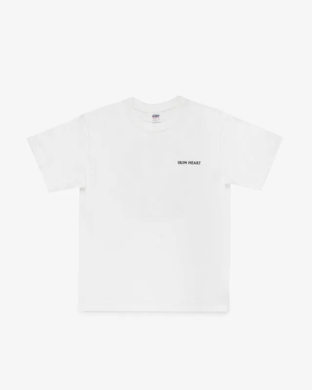7.5oz Printed Loopwheel Crew Neck T-Shirt - White made by Iron Heart