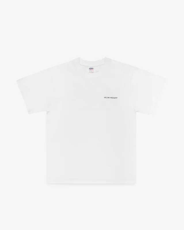 7.5oz Printed Loopwheel Crew Neck T-Shirt - White made by Iron Heart