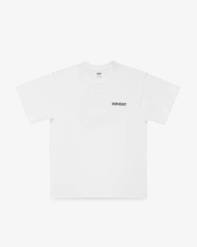 7.5oz Printed Loopwheel Crew Neck T-Shirt - White made by Iron Heart