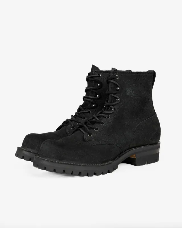 Iron Heart Int'l x Wesco® - 8" Warren Boot - Black Roughout made by Iron Heart