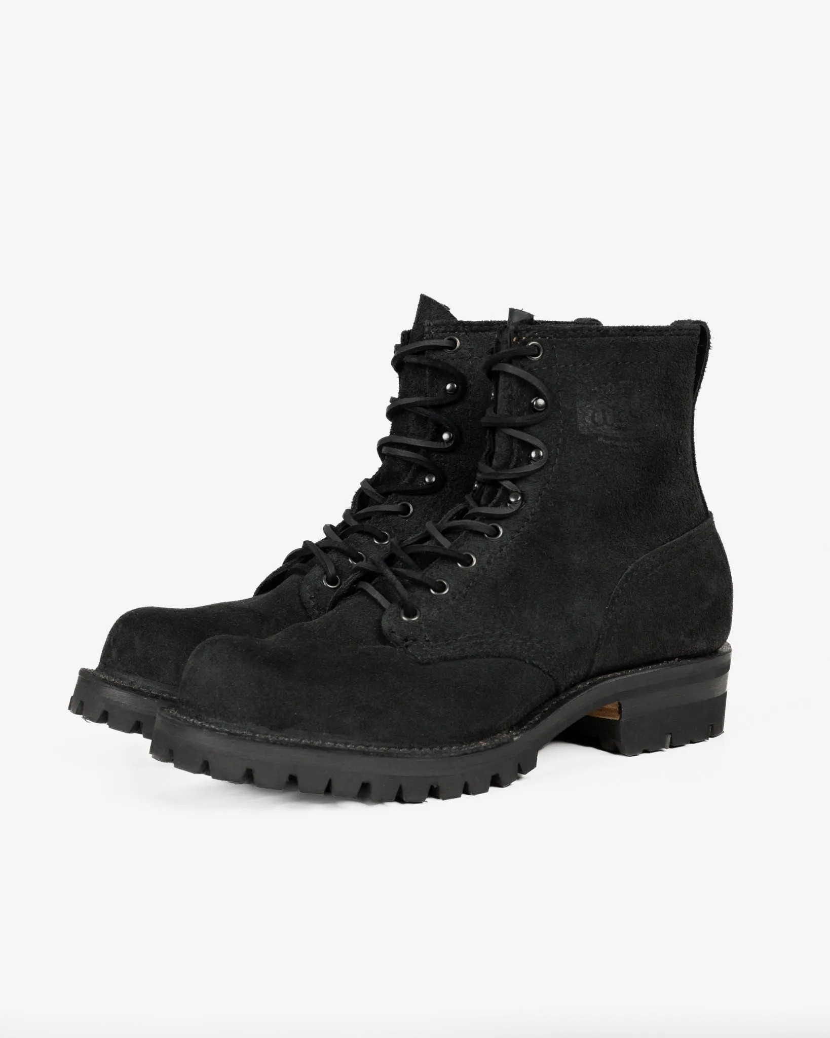 Iron Heart Int'l x Wesco® - 8" Warren Boot - Black Roughout sold by Iron Heart