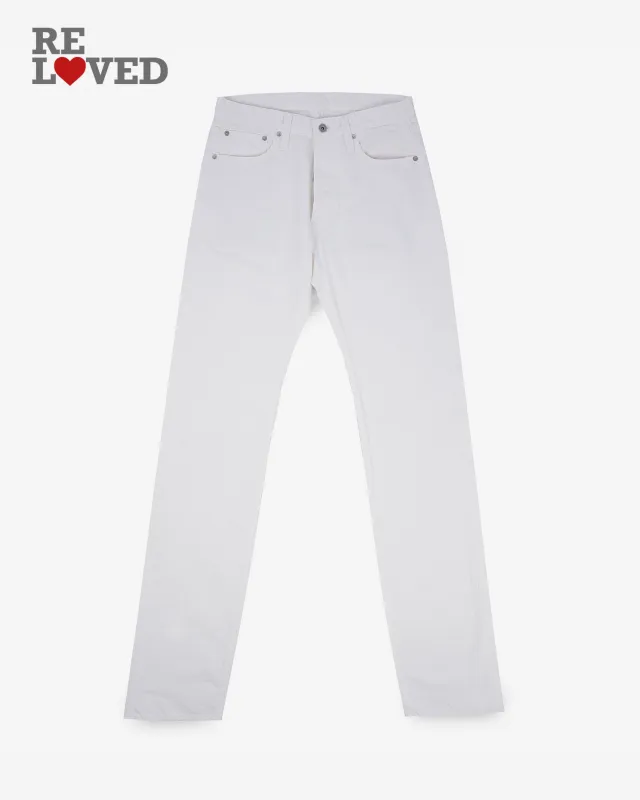 13.5oz Denim Straight Cut Jeans - White (IH-634-WT) Tag 38, Hemmed to 30.5" made by Iron Heart
