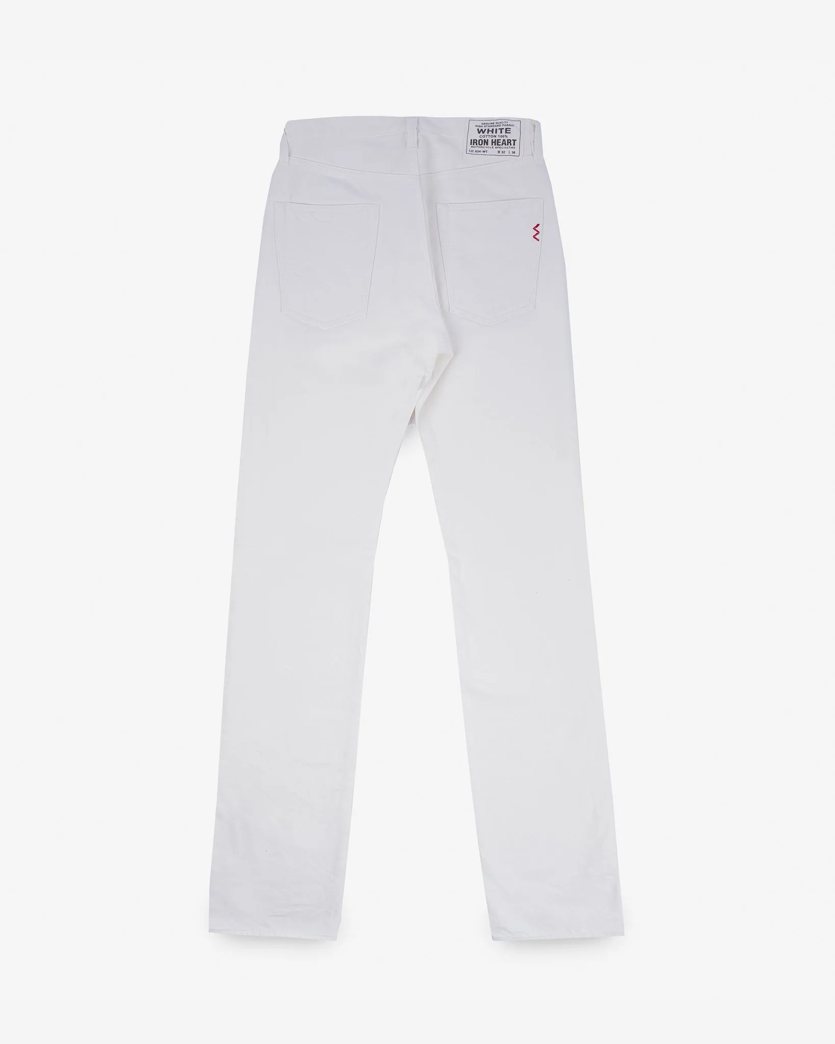 13.5oz Denim Straight Cut Jeans - White (IH-634-WT) Tag 38, Hemmed to 30.5" sold by Iron Heart product image thumbnail 2
