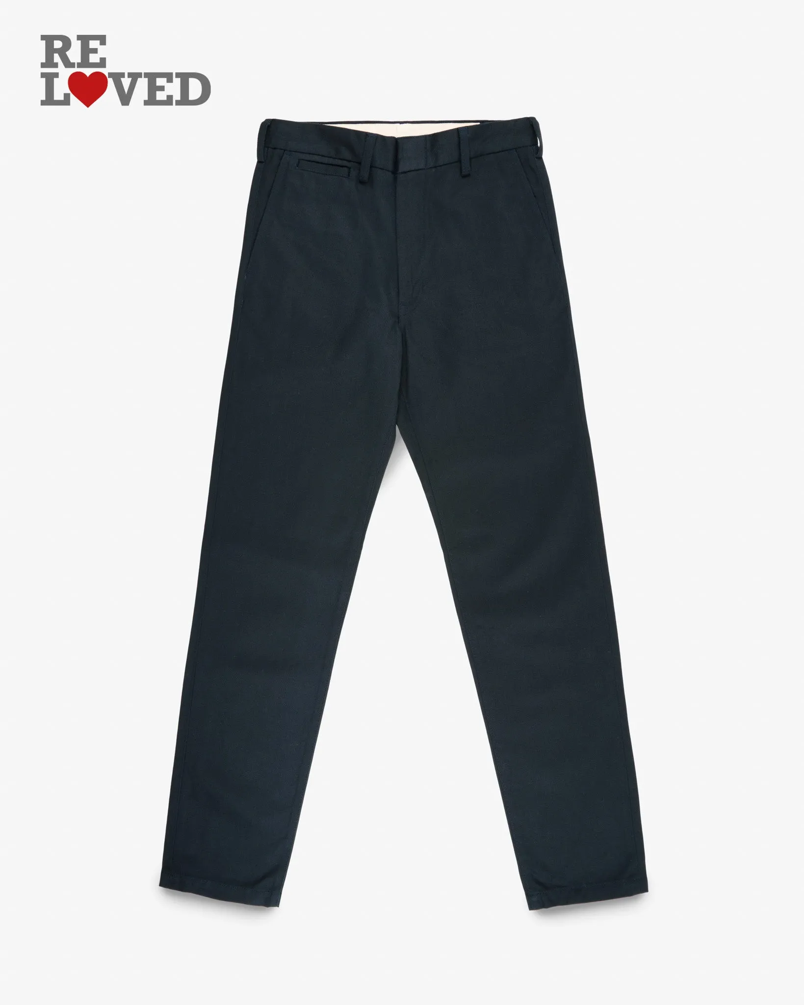 12oz Heavy Cotton Relaxed Fit Chinos - Navy (IH-731-NAV) Tag 38, Hemmed to 29.5" sold by Iron Heart