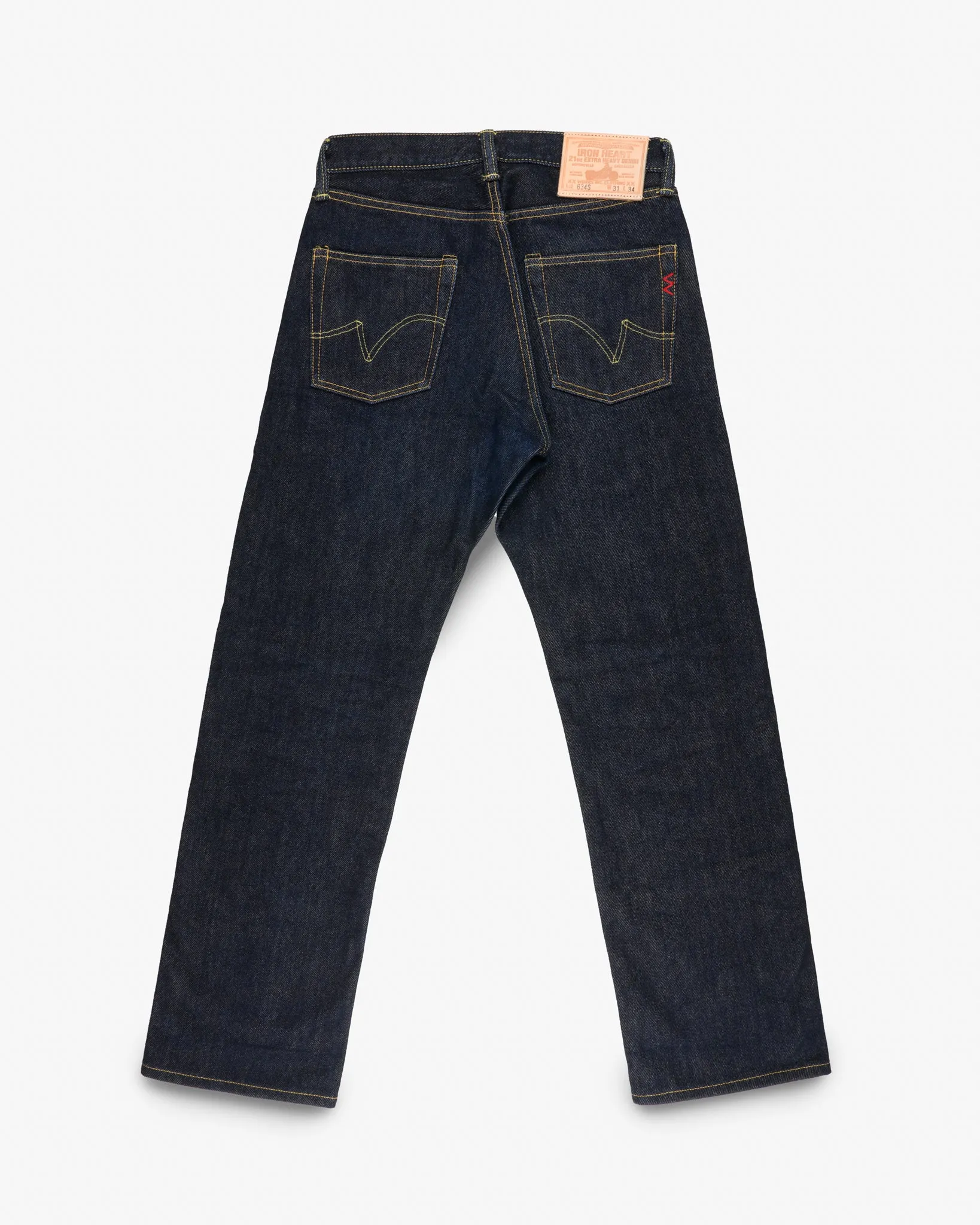 21oz Selvedge Denim Straight Cut Jeans - Indigo (IH-634S) Tag 31, Hemmed to 29.8" sold by Iron Heart product image thumbnail 2