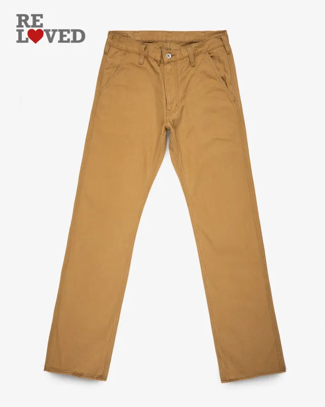 10oz Herringbone Wide Work Pants - Brown (IH-748-BRN) Tag 34, Hemmed to 32.5" made by Iron Heart