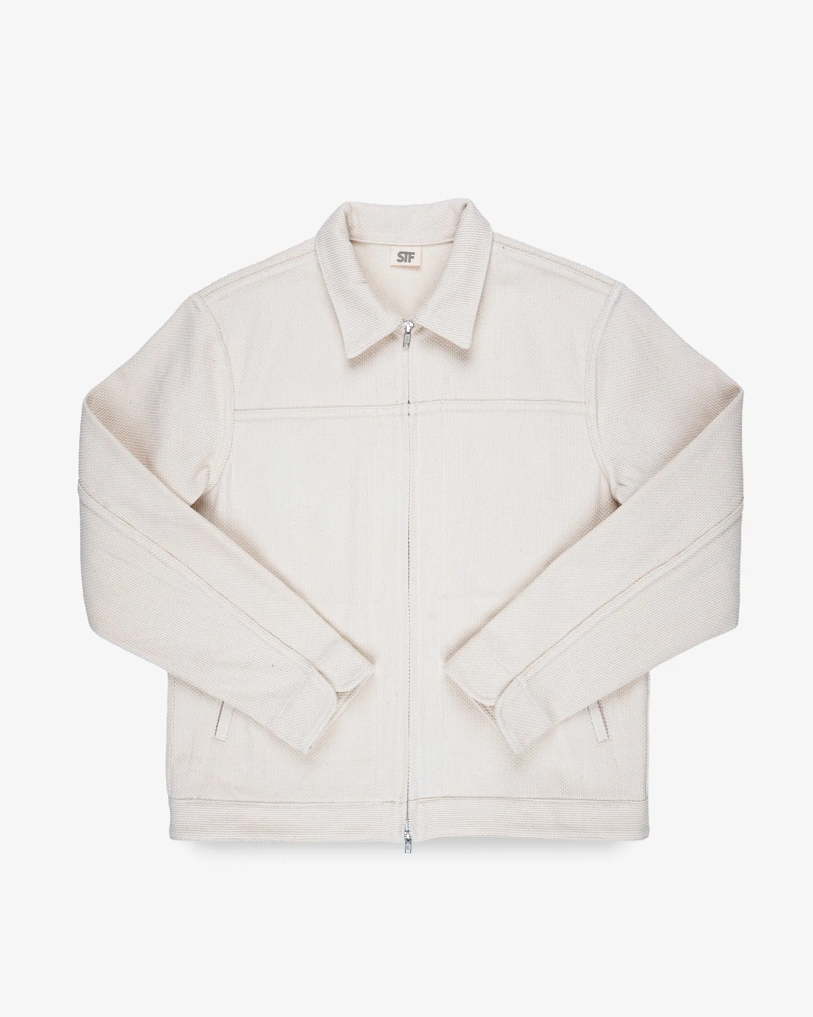 STF 9oz Sashiko Lightweight Jacket - Ecru sold by Iron Heart