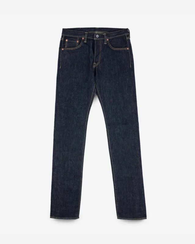 21oz Selvedge Denim Slim Tapered Cut Jeans - Indigo made by Iron Heart