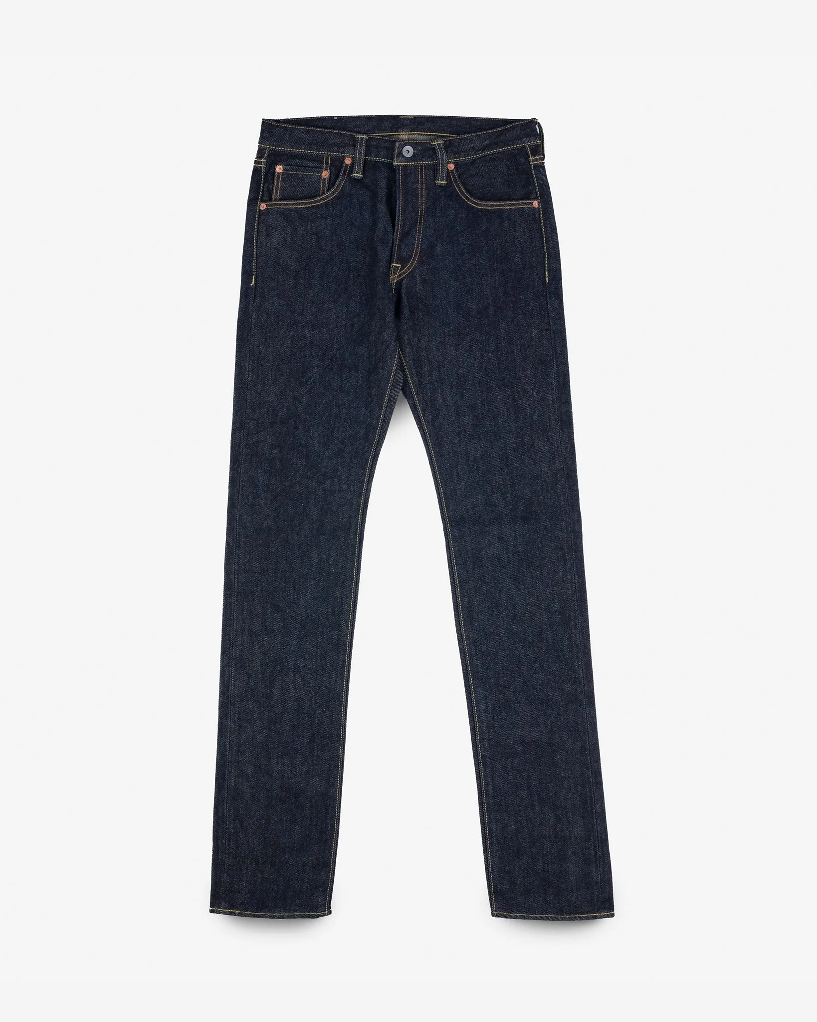 21oz Selvedge Denim Slim Tapered Cut Jeans - Indigo sold by Iron Heart