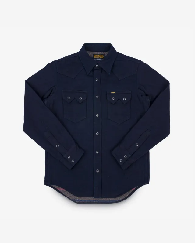 14oz Double Cloth Western Shirt - Indigo sold by Iron Heart