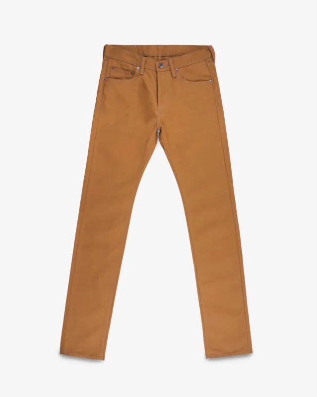 17oz Duck Slim Tapered Cut Jeans - Brown made by Iron Heart