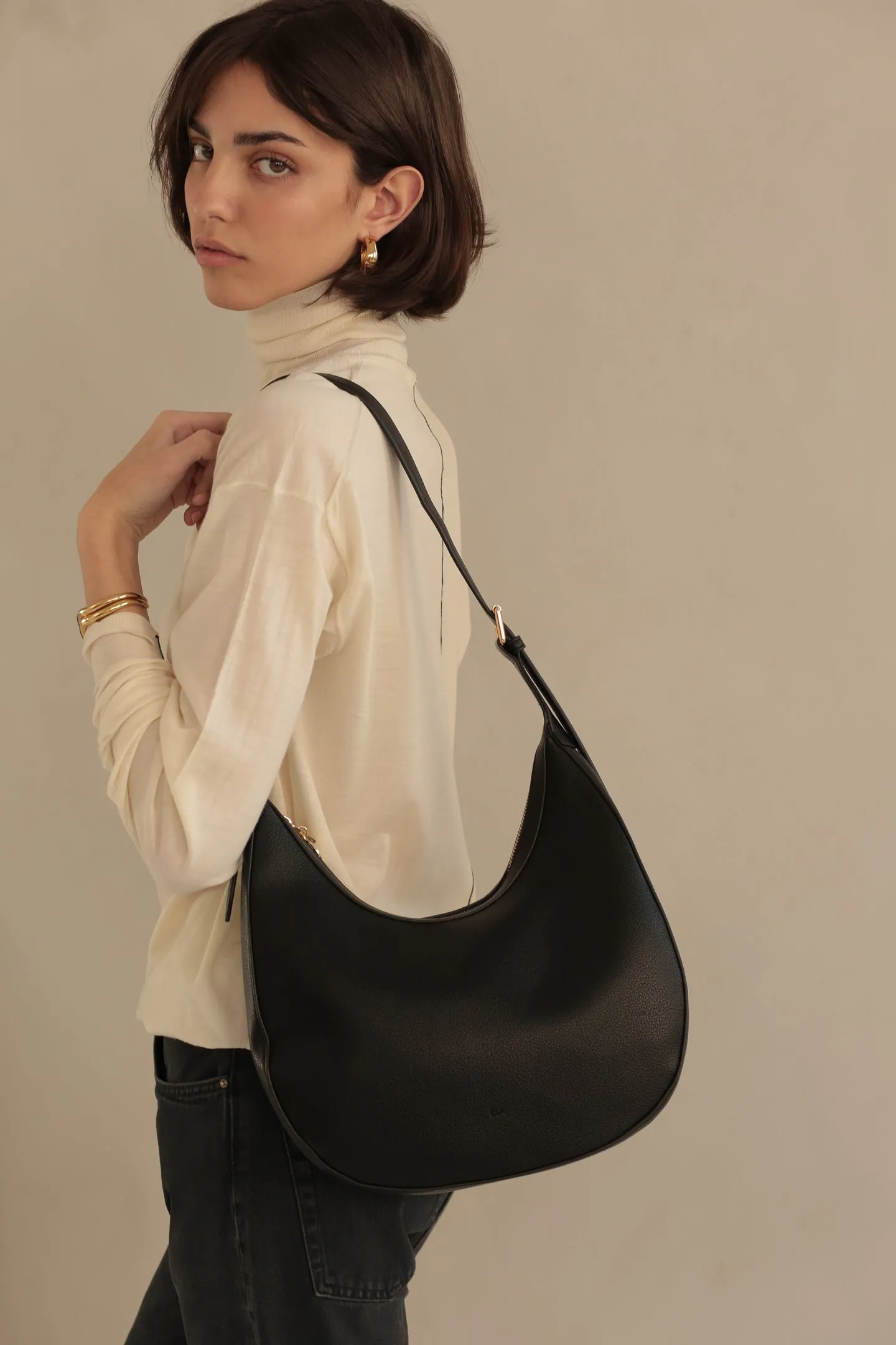 Hobo Bag – Black Pebble sold by ELA product image thumbnail 3