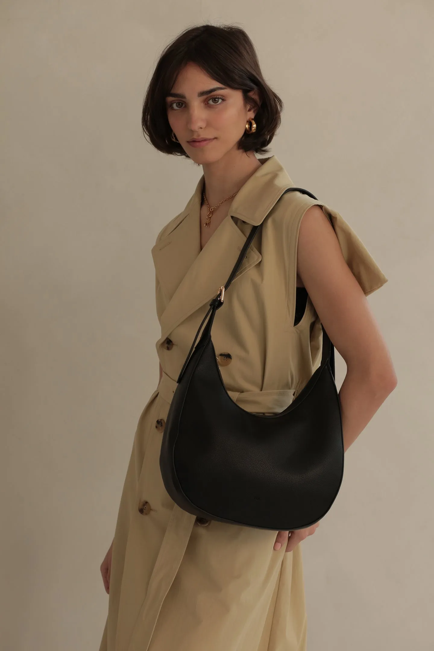 Hobo Bag – Black Pebble sold by ELA product image thumbnail 2