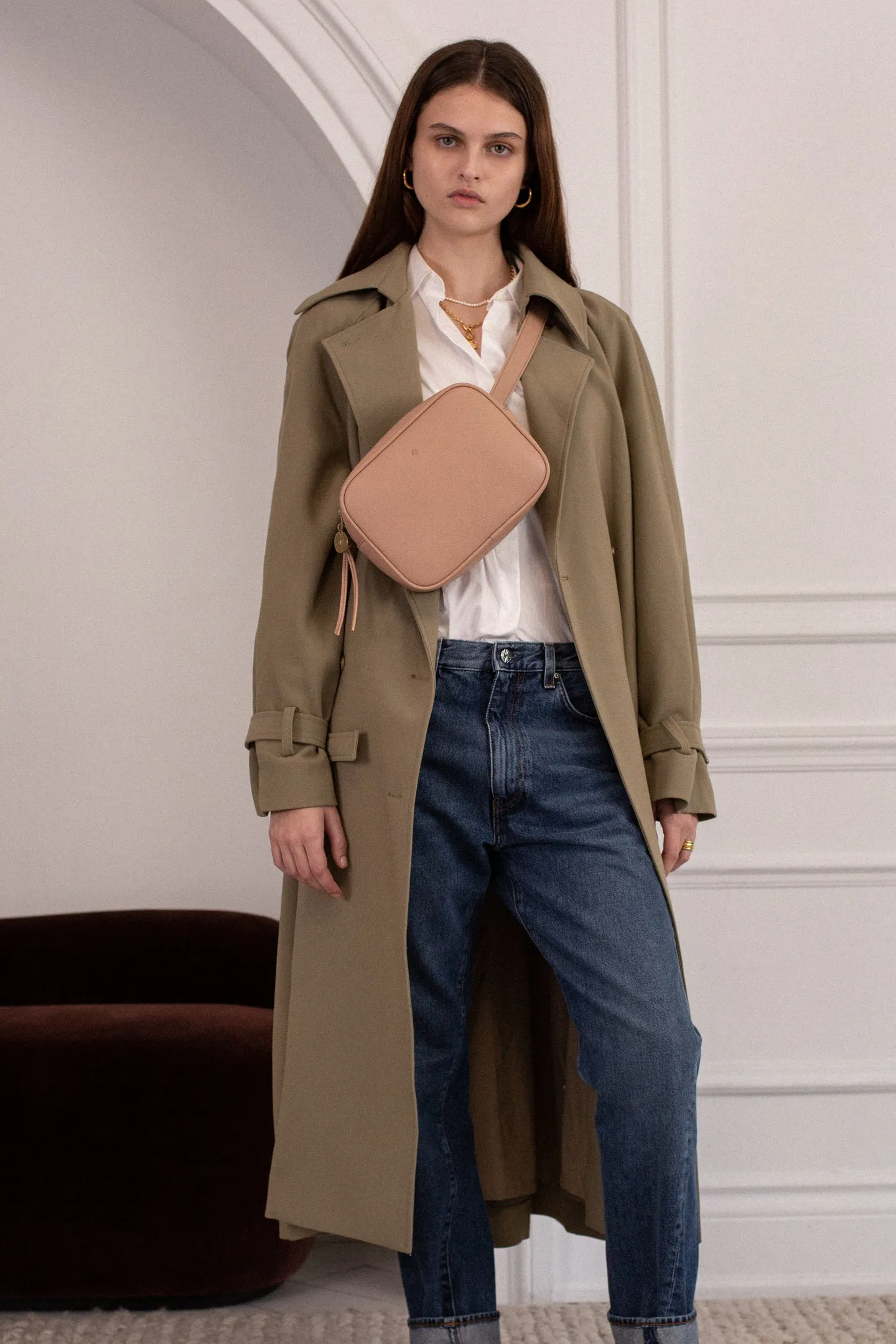 Belt Bag – Rose Pebble with Gold Hardware sold by ELA product image thumbnail 2