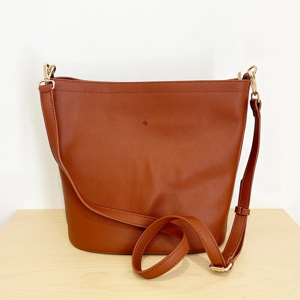 Bucket Bag - Tan Sample Sale (Long Strap Only) sold by ELA