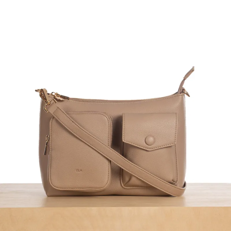 Pocket Bag – Beige Pebble sold by ELA