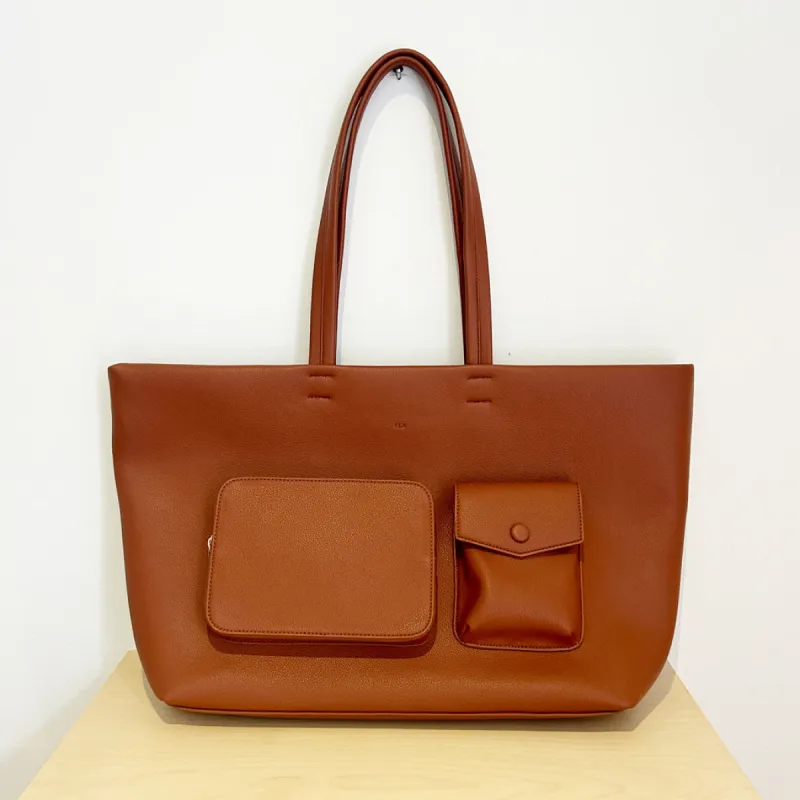 Pocket Tote  - Tan Sample Sale sold by ELA