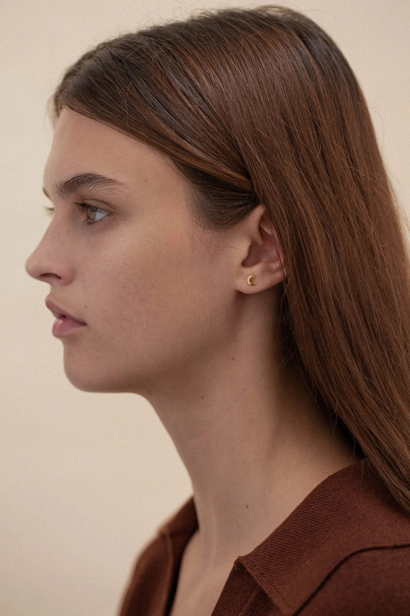 Mini Moon Stud Earrings sold by ELA product image thumbnail 3