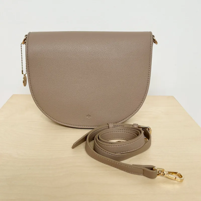 Saddle Bag - Khaki Pebble Sample Sale sold by ELA