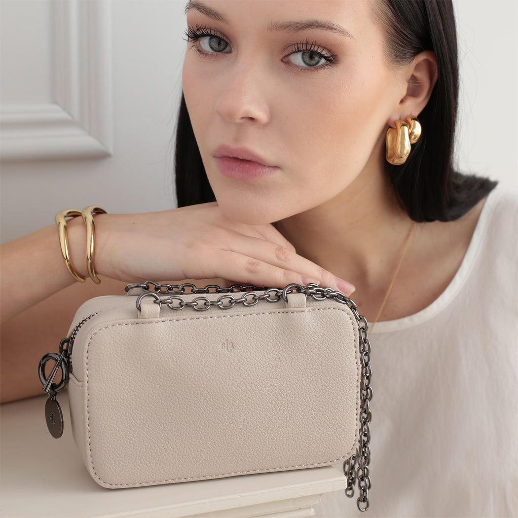 Micro Bag with Chain - Dove Pebble sold by ELA product image thumbnail 2