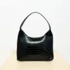 Marlo Croc - Black with Gold Hardware Sample Sale sold by ELA