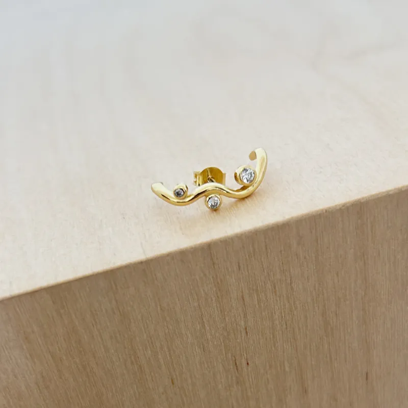 Suspender with stones Earring (one) - Sample Sale sold by ELA