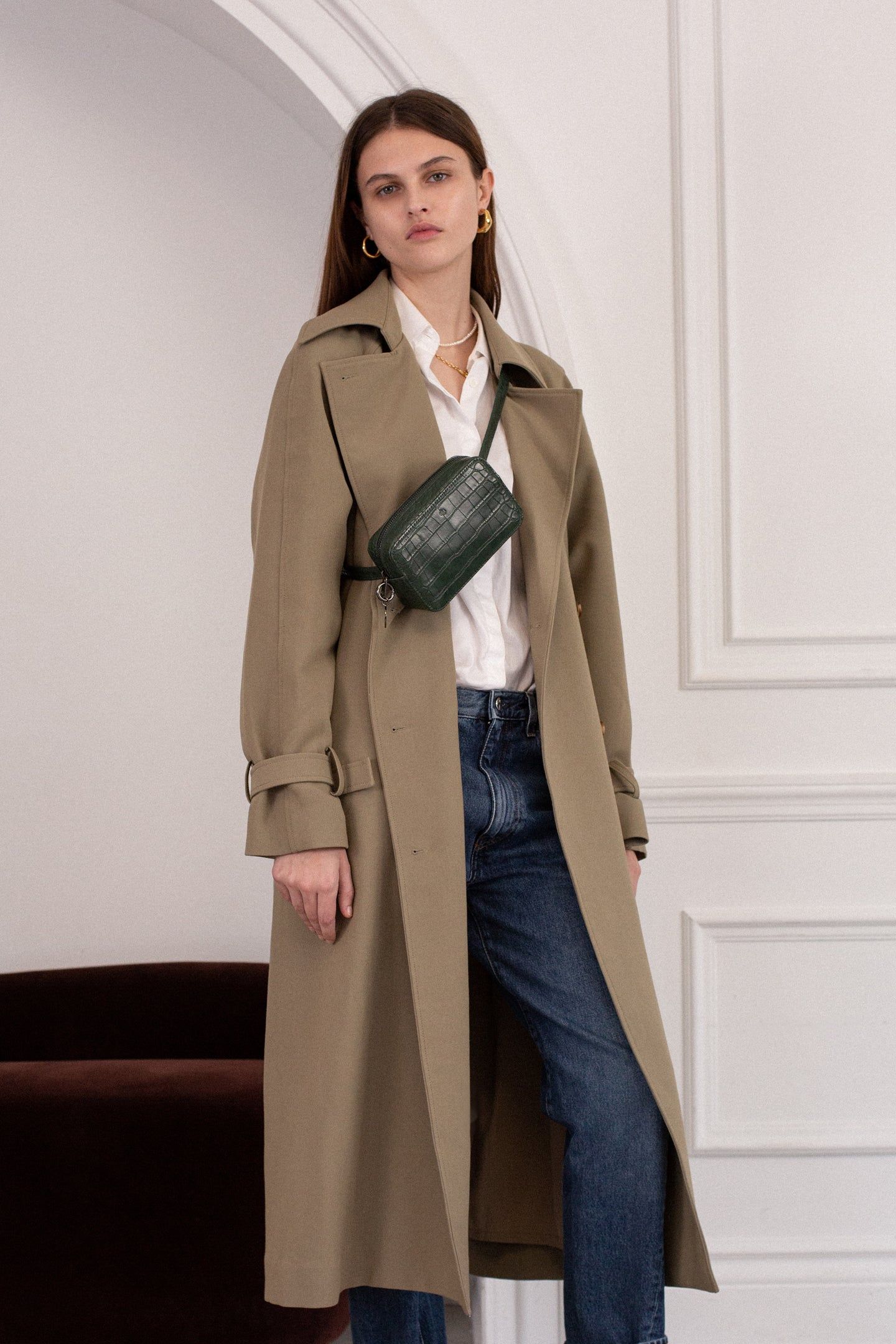 Micro Belt Bag – Forest Green Croc sold by ELA product image thumbnail 2