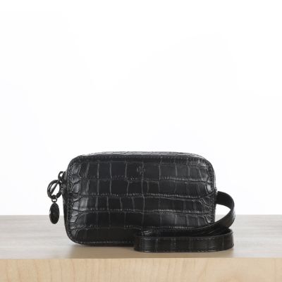 ela x Sasha Exeter - Micro Belt Bag Black Croc sold by ELA