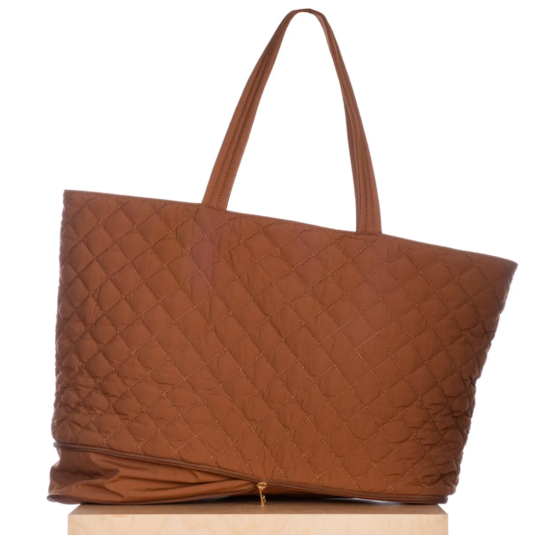 Quilted Expandable Tote – Walnut sold by ELA product image thumbnail 2