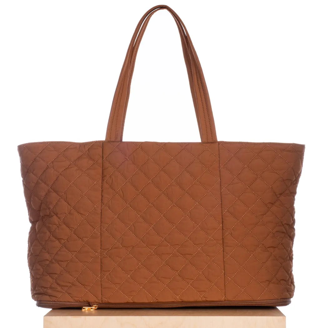 Quilted Expandable Tote – Walnut sold by ELA product image thumbnail 4