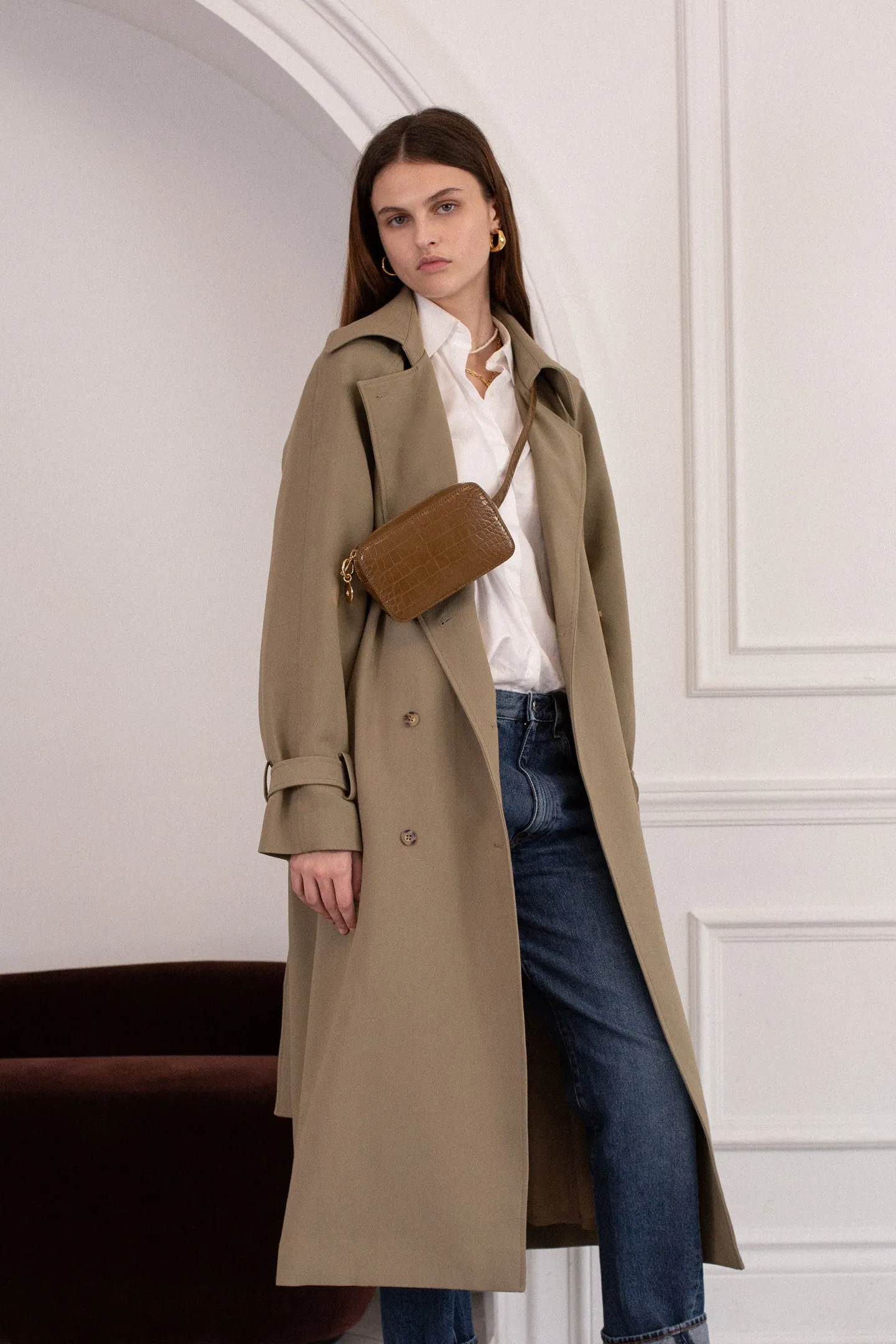 Micro Belt Bag – Chestnut Croc sold by ELA product image thumbnail 2