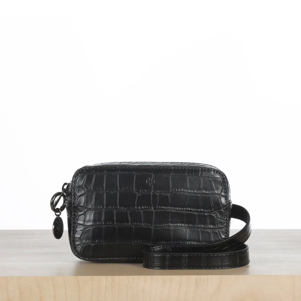 Micro Belt Bag – Black Croc LXL sold by ELA