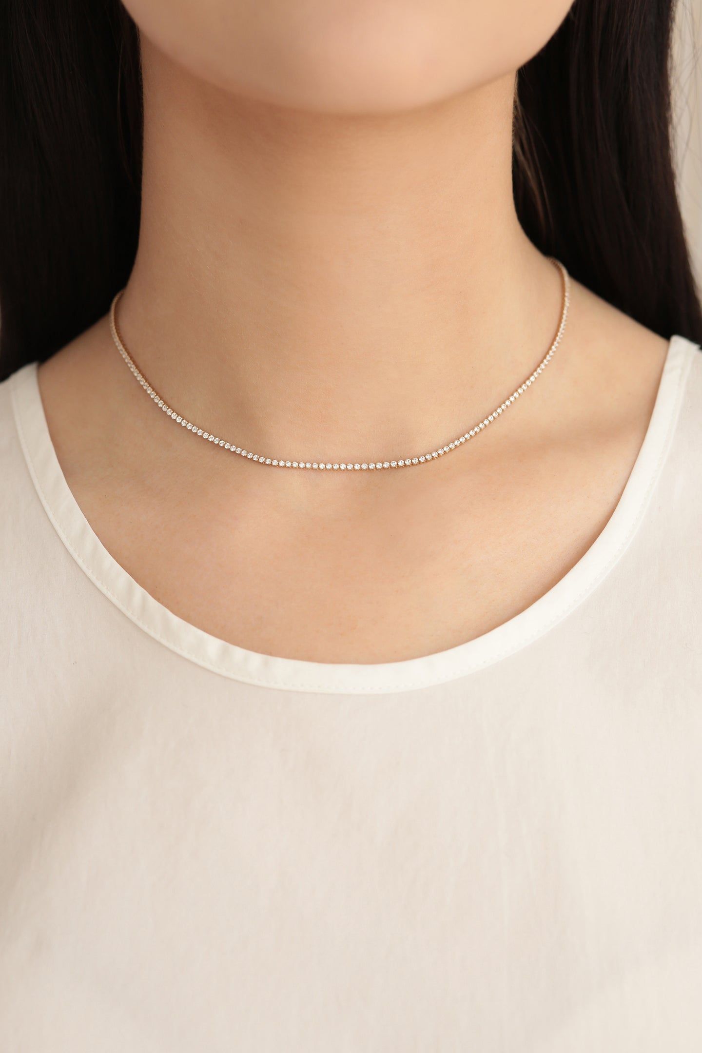 ela x Vanessa Giuliani ~ Micro Tennis Necklace sold by ELA product image thumbnail 5