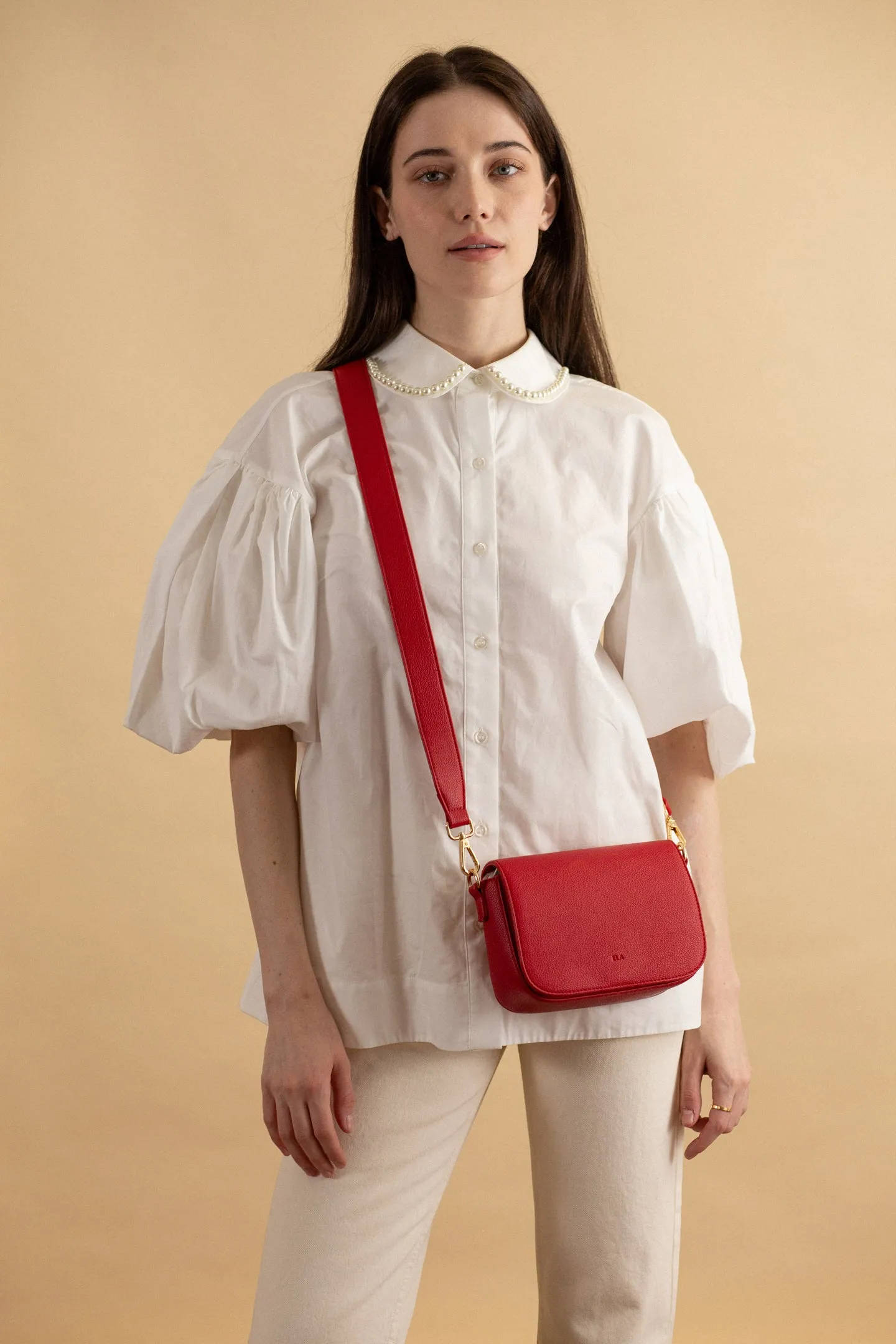 Compact Satchel - Red Pebble sold by ELA product image thumbnail 2