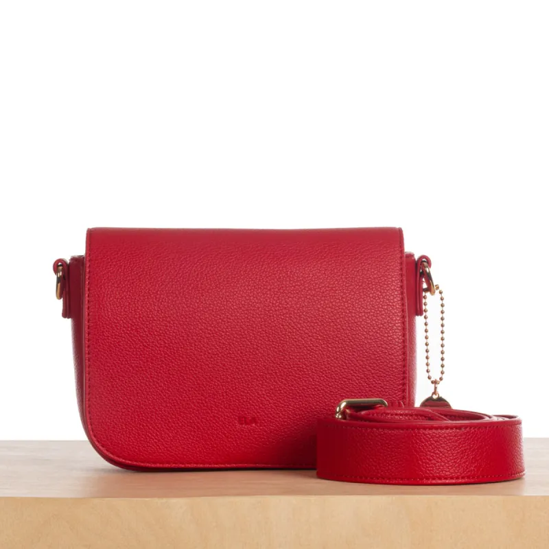Compact Satchel - Red Pebble sold by ELA