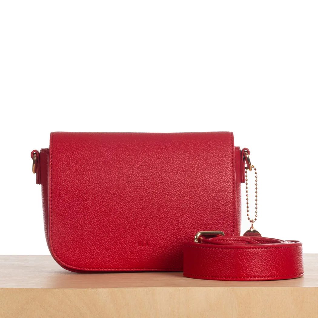 Compact Satchel - Red Pebble sold by ELA