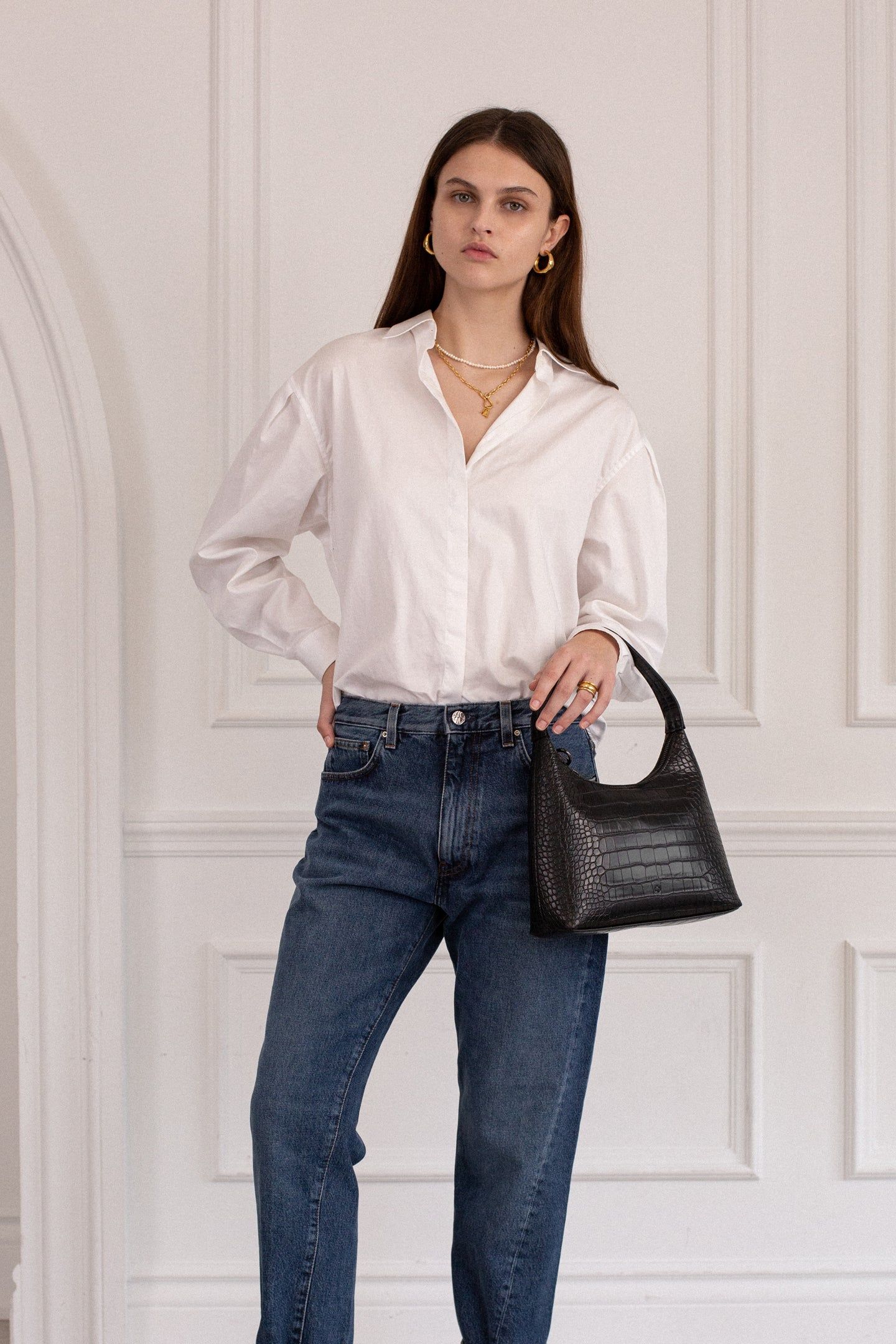 Marlo Bag - Black Croc Effect sold by ELA product image thumbnail 2