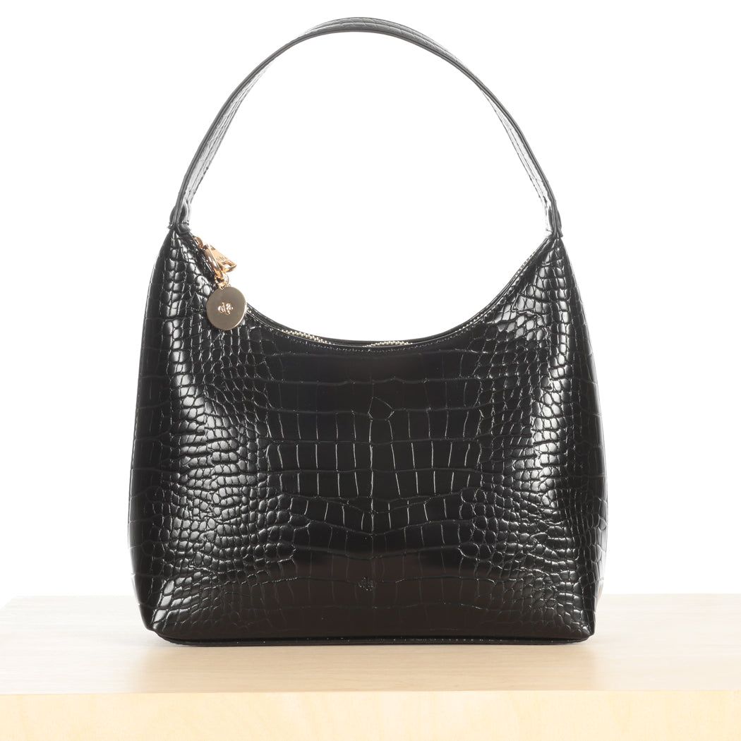 Marlo Bag - Black Croc Effect sold by ELA