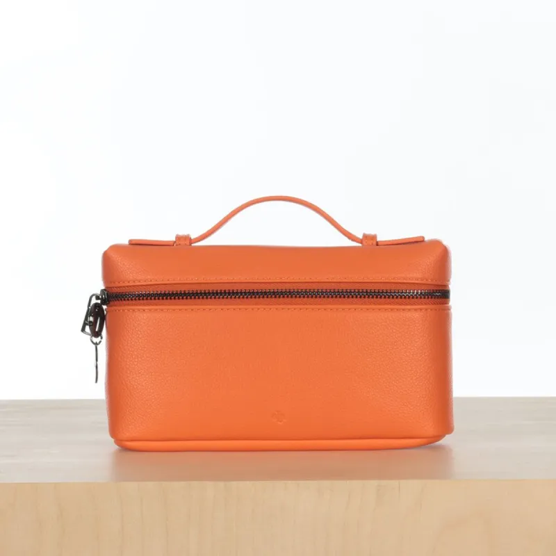 Mini Case Clutch - Orange Pebble sold by ELA