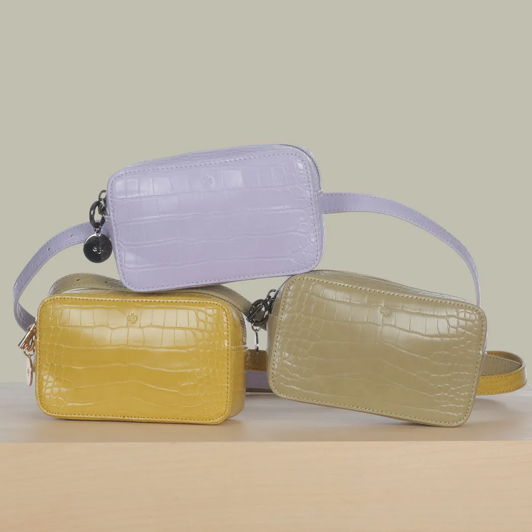 Micro Belt Bag – Sage Croc sold by ELA product image thumbnail 4