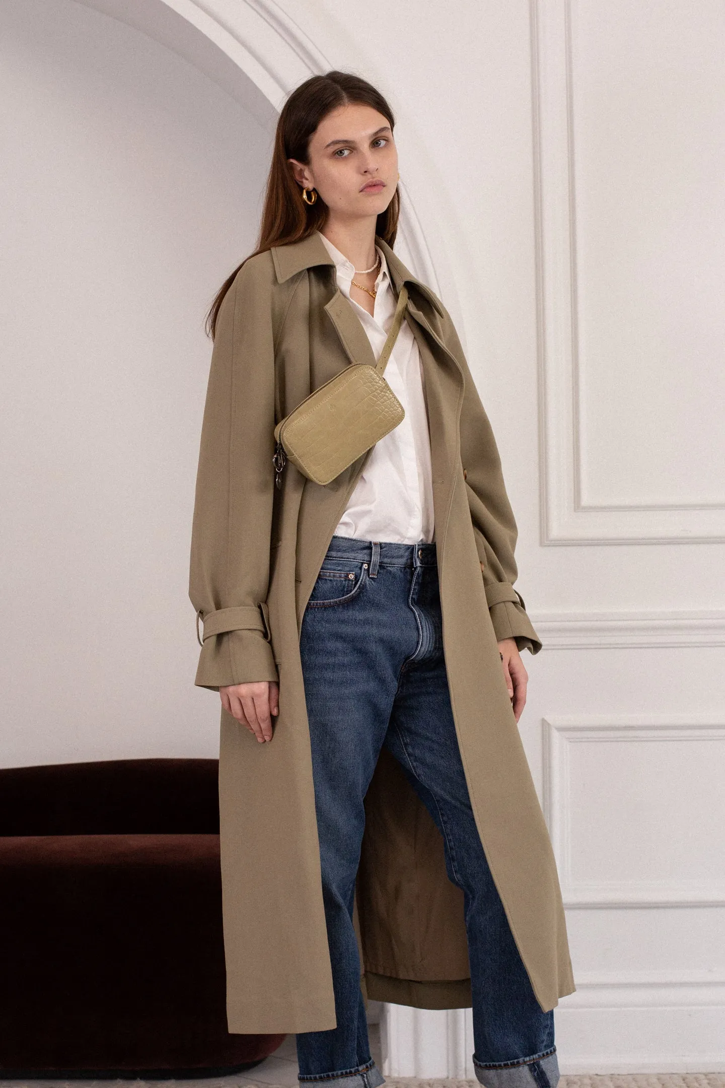 Micro Belt Bag – Sage Croc sold by ELA product image thumbnail 2