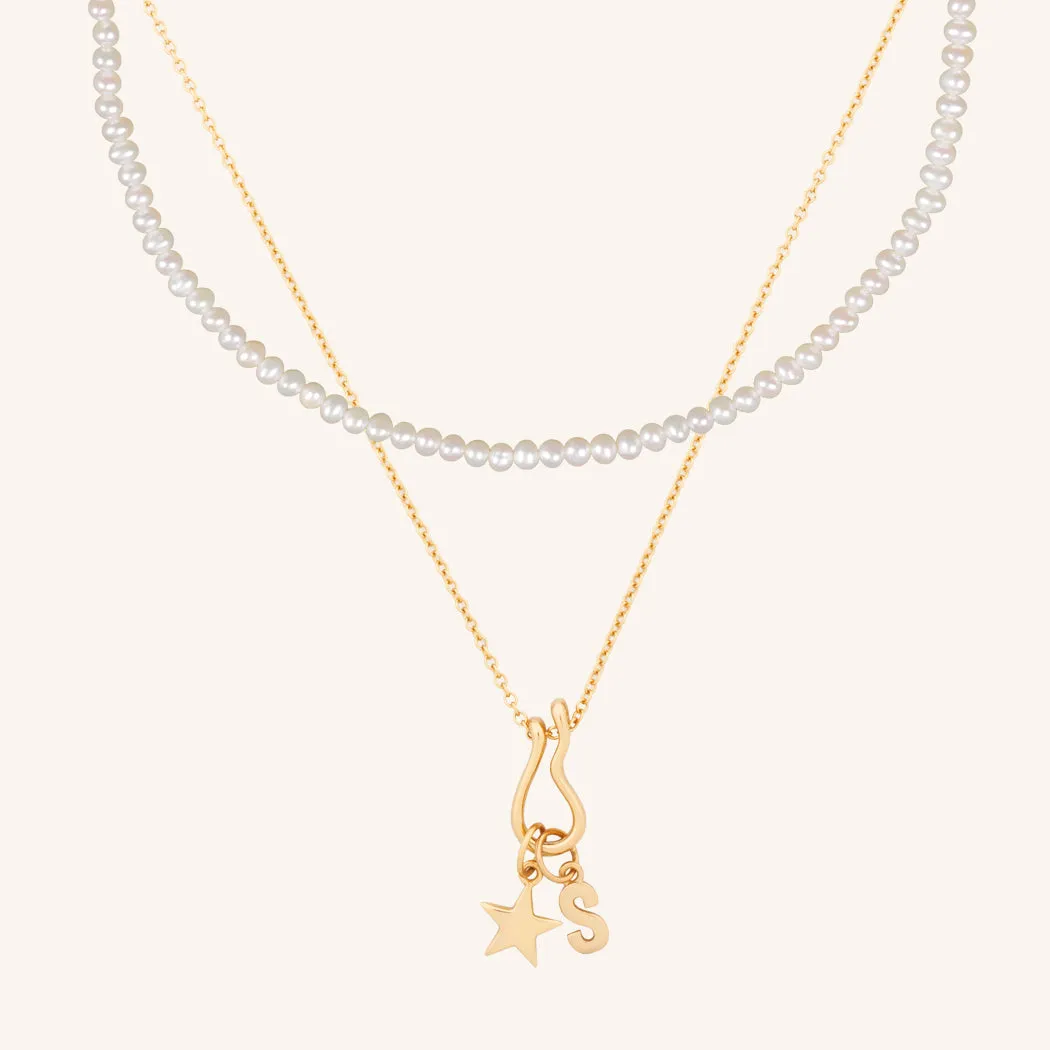 Flow Hook Necklace & Pearl Necklace Bundle sold by ELA