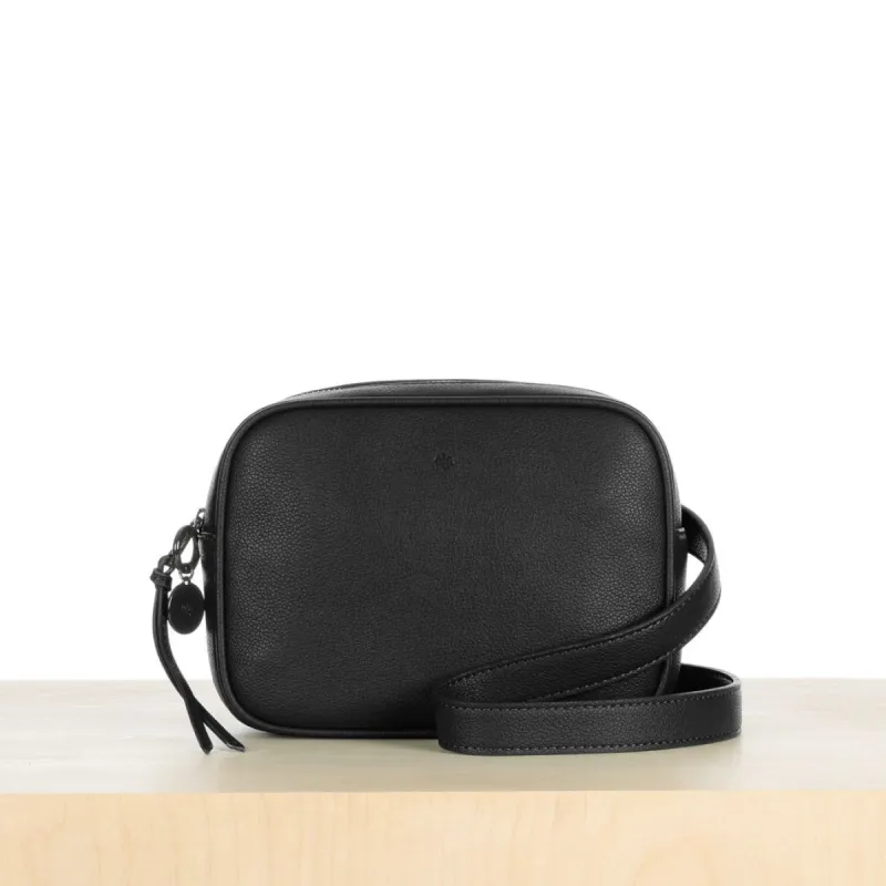 Belt Bag – Black Pebble with Gunmetal Hardware sold by ELA