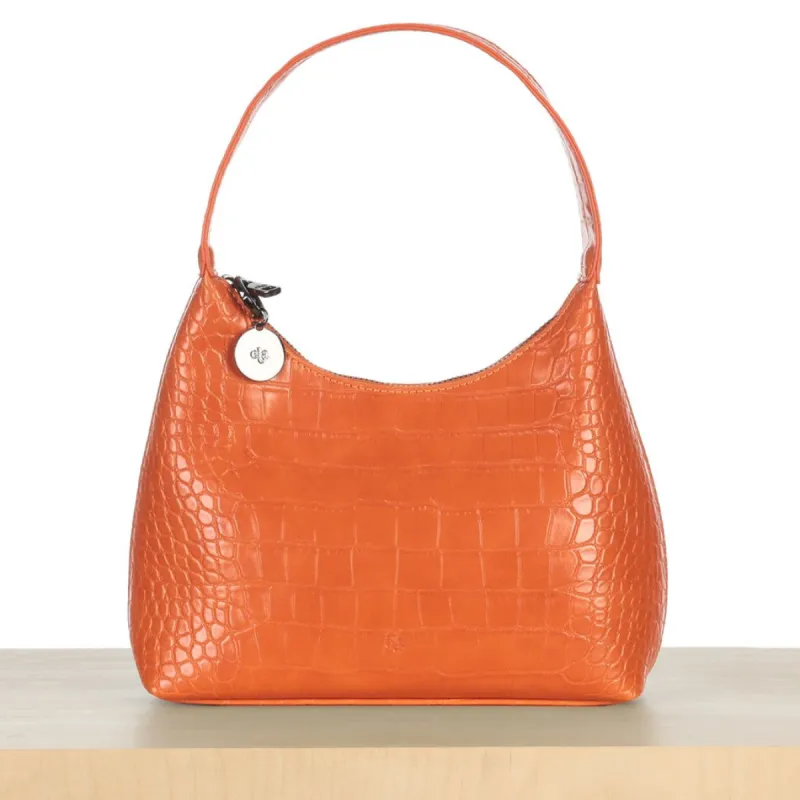 Marlo Bag - Orange Croc Effect made by ELA