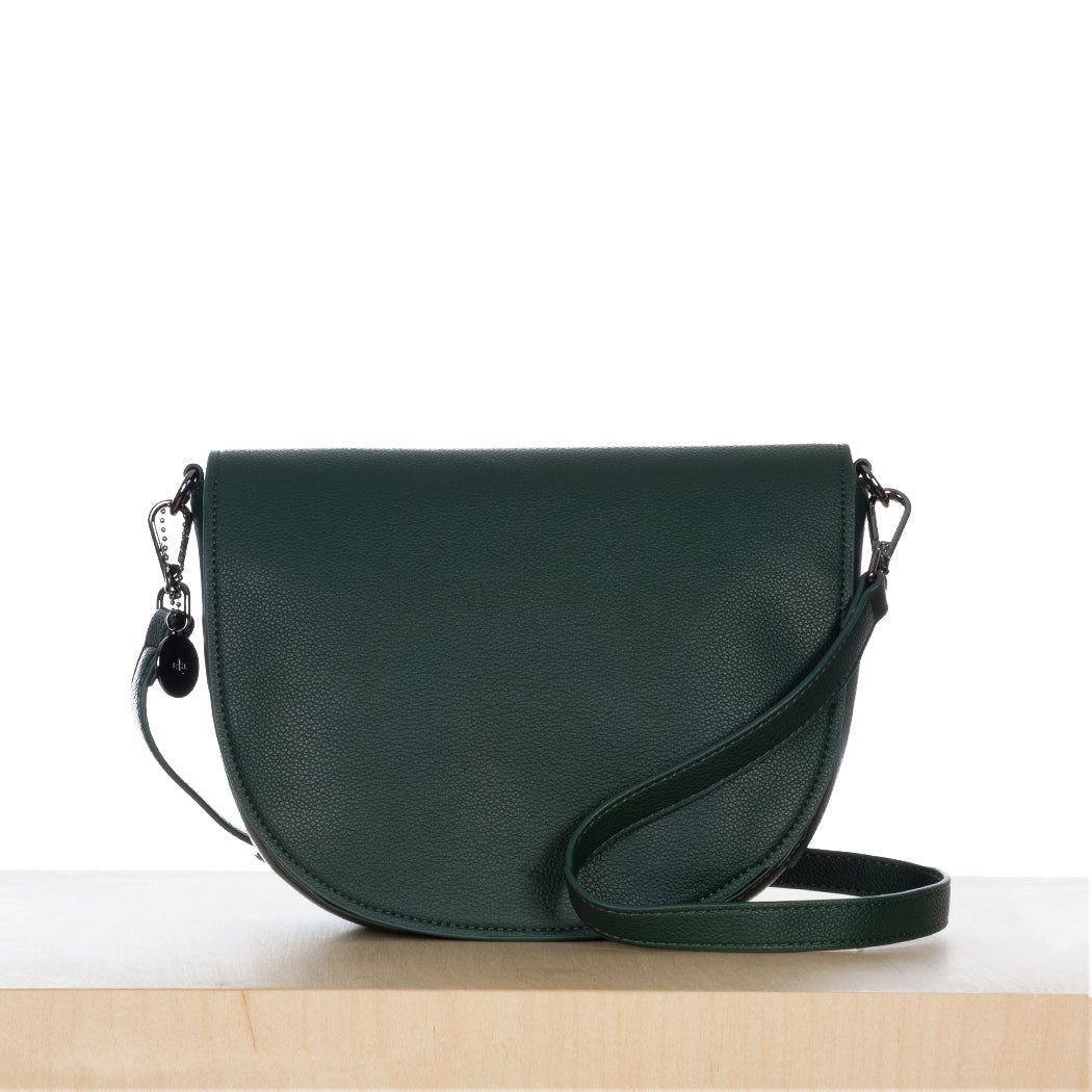 Mini Saddle Bag - Forest Green Pebble sold by ELA