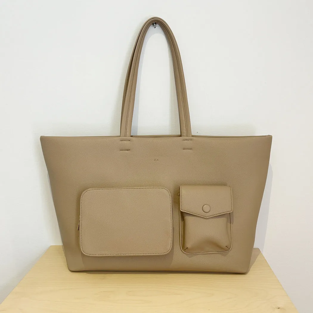 Pocket Tote - Khaki Sample Sale sold by ELA